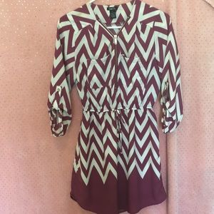 Purple and white dress